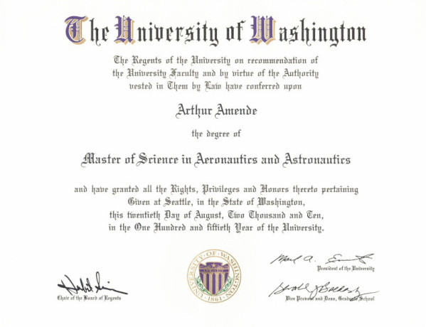 Master of Science in Aeronautics and Astronautics